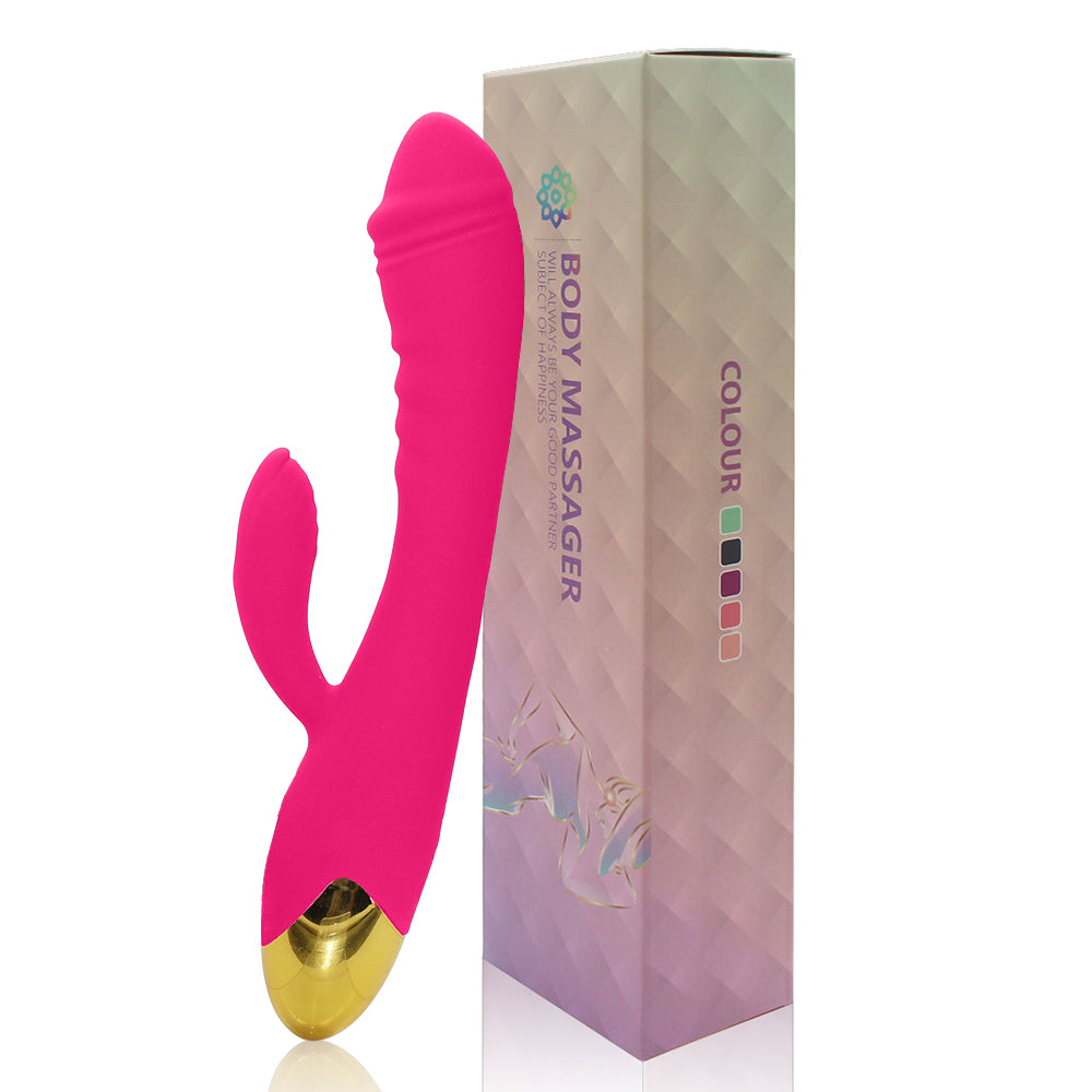 Rechargeable Thrusting Sucking Rabbit Vibrator for Women Waterproof G Spot Vibrator Clitoral Sucker Soft Silicone Sex Vibrator for Her