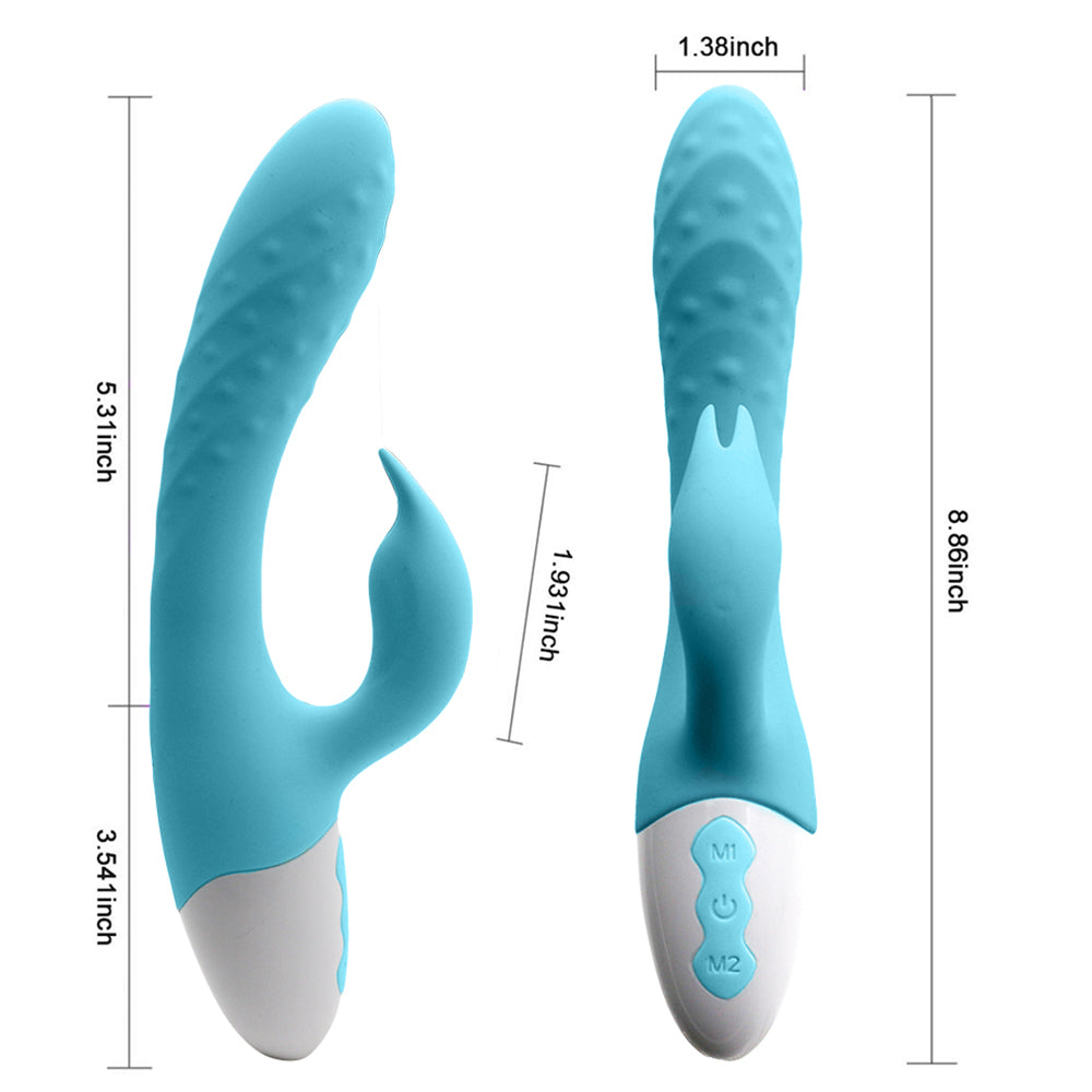 G Spot Rabbit Vibrator Adult Sex Toys with Bunny Ears for Clitoris Stimulation,Waterproof Personal Dildo Vibrator Clit Stimulator 10 Vibration Modes Quiet Dual Motor for Women Rechargeable