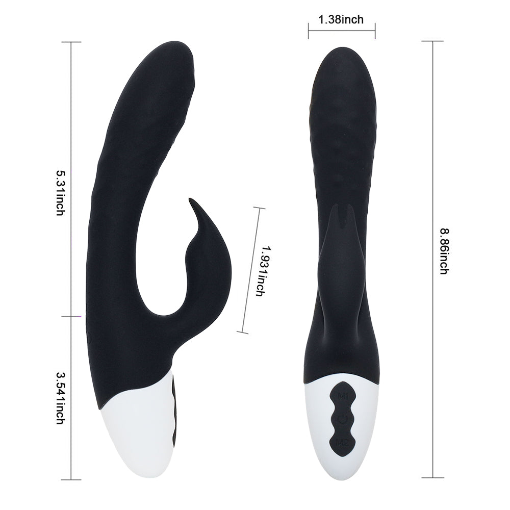 G Spot Rabbit Vibrator Adult Sex Toys with Bunny Ears for Clitoris Stimulation,Waterproof Personal Dildo Vibrator Clit Stimulator 10 Vibration Modes Quiet Dual Motor for Women Rechargeable