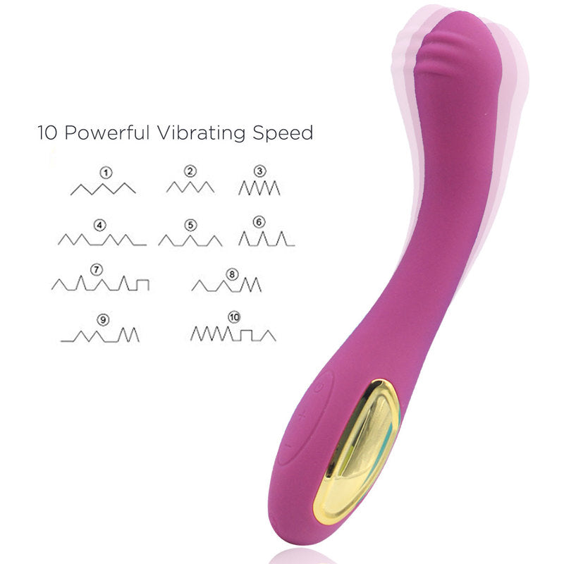 Waterproof Vibrator G Spot Vibrator for Women with 10 Strong Vibration Modes Rechargeable Personal Vibrator for Effortless Insertion Ideal Female Sex Toy for Beginners Couples