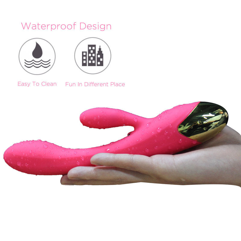 Rechargeable G Spot Rabbit Vibrator Adult Sex Toys Waterproof Personal Dildo Vibrator Clit Stimulator 10 Vibration Modes Quiet Dual Motor for Women