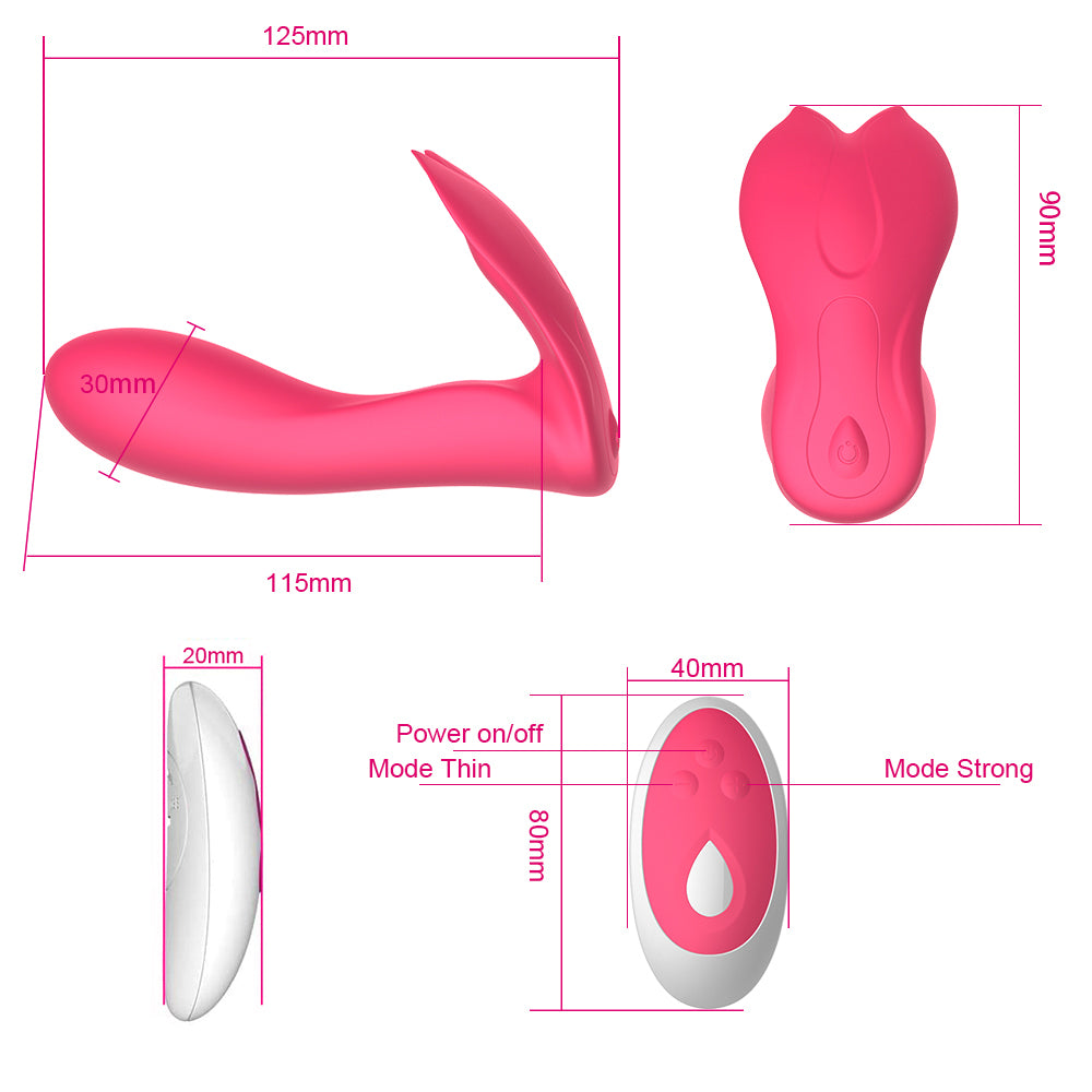 Pulsating Wearable Vibrator for Women with Thrusting Motions Vibrations Silicone Butterflies G Spot Vibrator for Couple or Solo Play Waterproof Rechargeable Remote Control