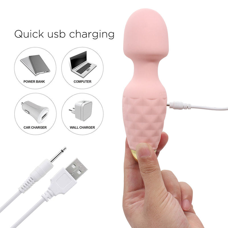 Mini Wand Massager Cordless Hand-held Vibrating Bullet Vibration Massager Shoulder and Back Body Massager