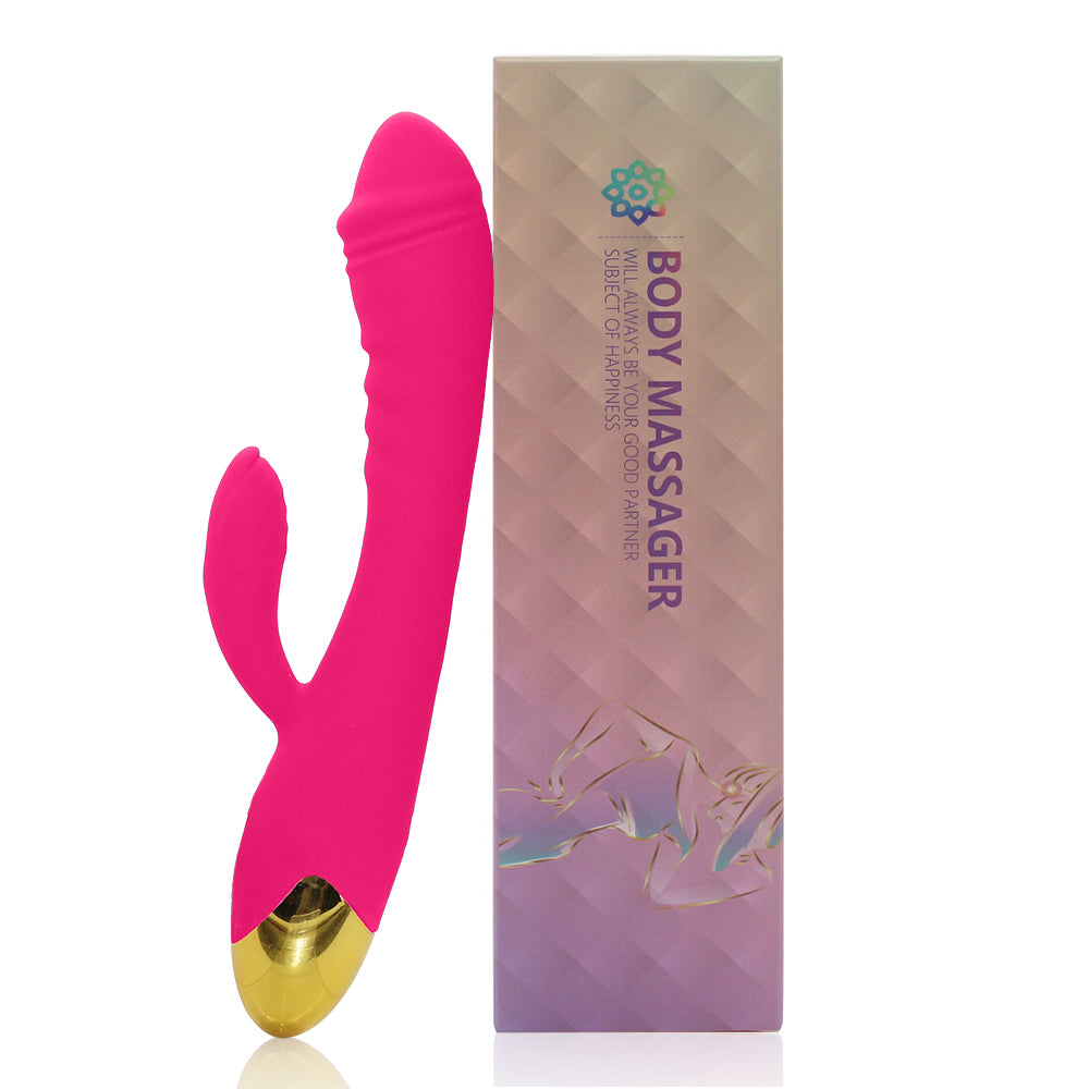 Rechargeable Thrusting Sucking Rabbit Vibrator for Women Waterproof G Spot Vibrator Clitoral Sucker Soft Silicone Sex Vibrator for Her