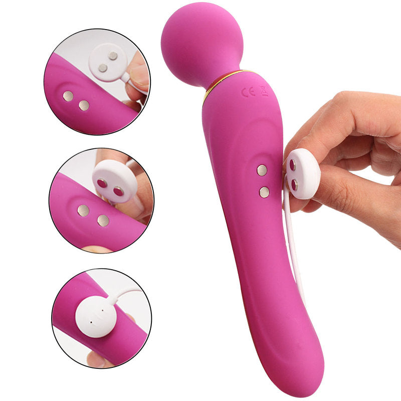 Personal Wand Vibrator with 3 Powerful Speeds 10 Vibration Modes for Men and Women Handheld Realistic Vibrator Adult Sex Toy for Full Body Massage Rechargeable Cordless