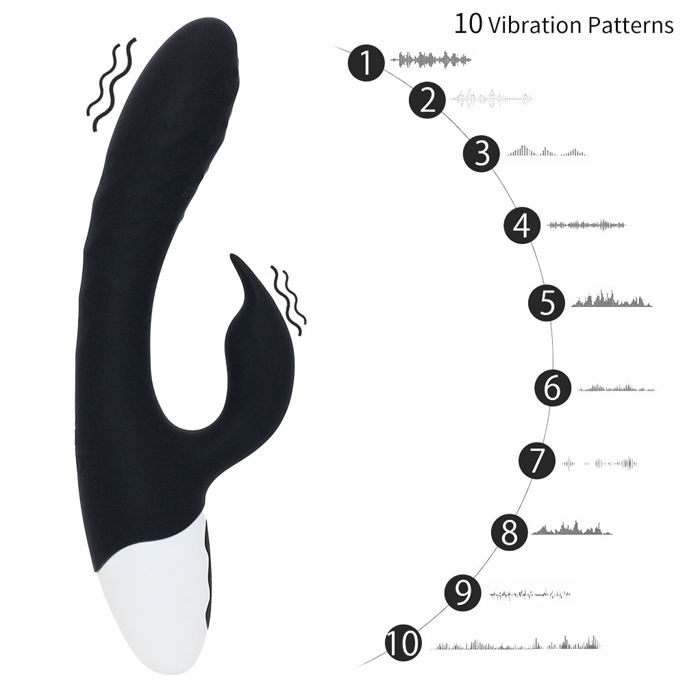 G Spot Rabbit Vibrator Adult Sex Toys with Bunny Ears for Clitoris Stimulation,Waterproof Personal Dildo Vibrator Clit Stimulator 10 Vibration Modes Quiet Dual Motor for Women Rechargeable