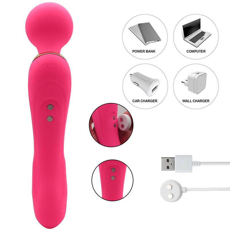 Personal Wand Vibrator with 3 Powerful Speeds 10 Vibration Modes for Men and Women Handheld Realistic Vibrator Adult Sex Toy for Full Body Massage Rechargeable Cordless