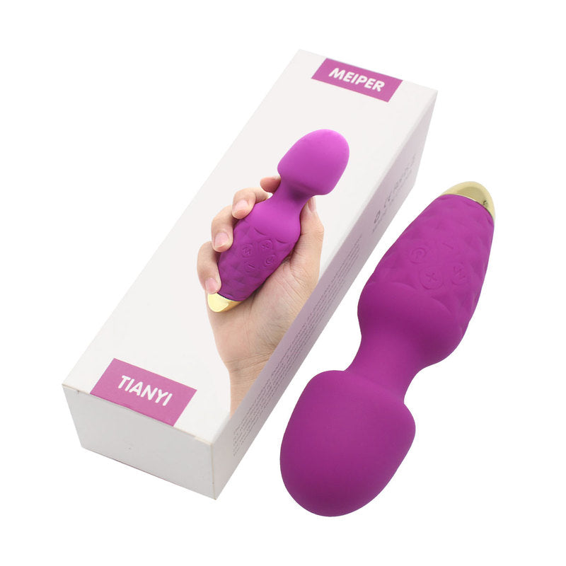 Mini Wand Massager Cordless Hand-held Vibrating Bullet Vibration Massager Shoulder and Back Body Massager