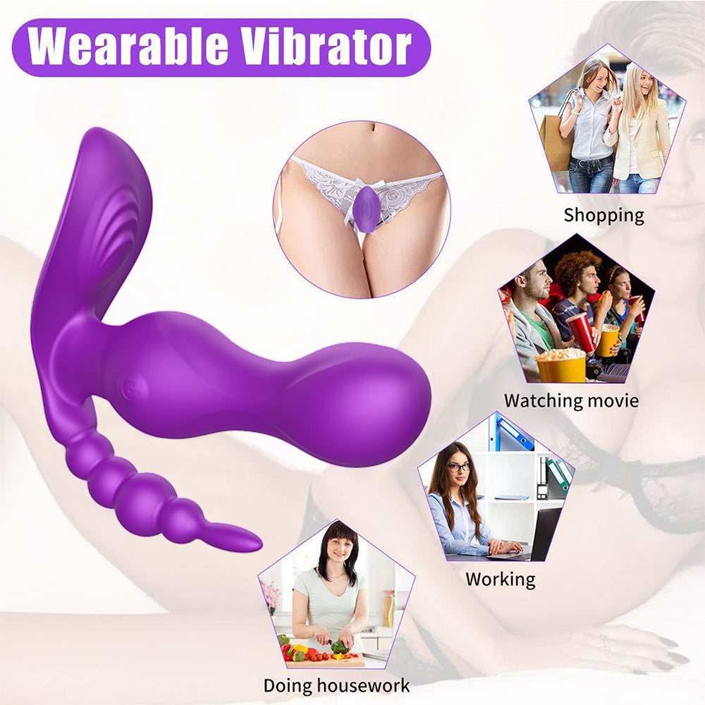 Female G Spot Vibrator Prostate Massager with 8 Vibration Modes Prostate Stimulator P-spot Testicles Perineum Stimulation Wireless Remote Anal Sex Toy