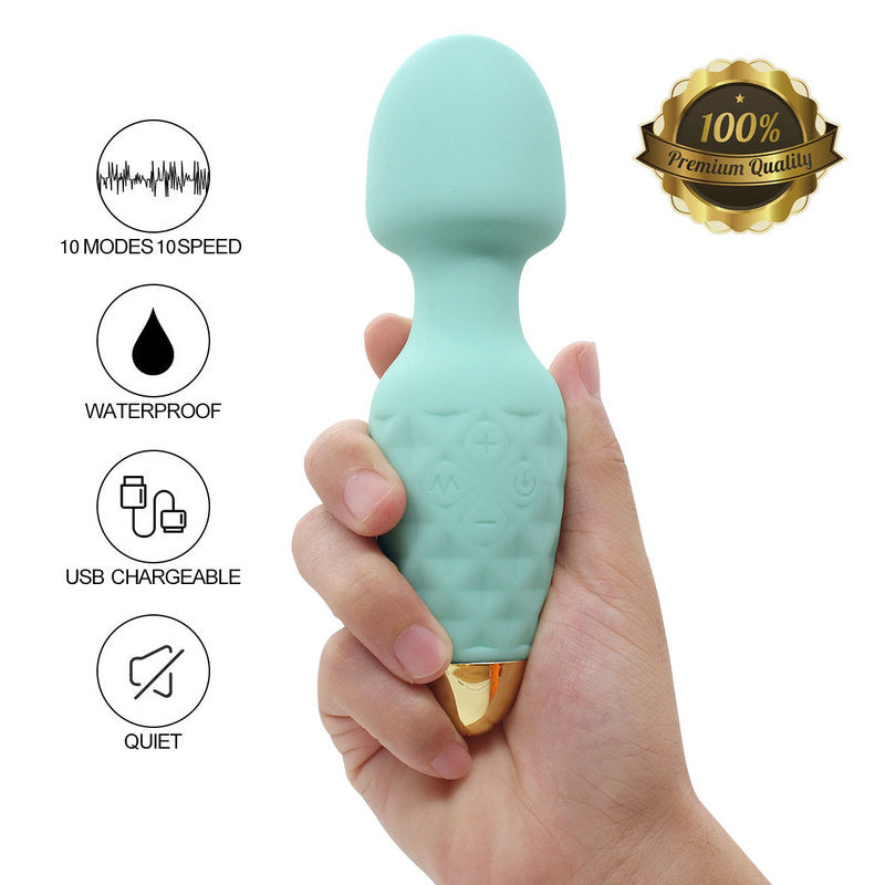 Mini Wand Massager Cordless Hand-held Vibrating Bullet Vibration Massager Shoulder and Back Body Massager