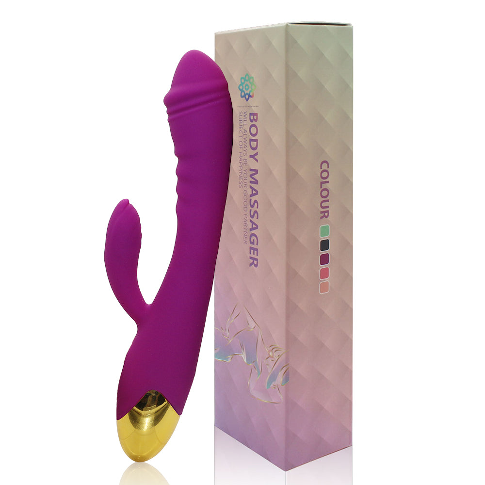 Rechargeable Thrusting Sucking Rabbit Vibrator for Women Waterproof G Spot Vibrator Clitoral Sucker Soft Silicone Sex Vibrator for Her