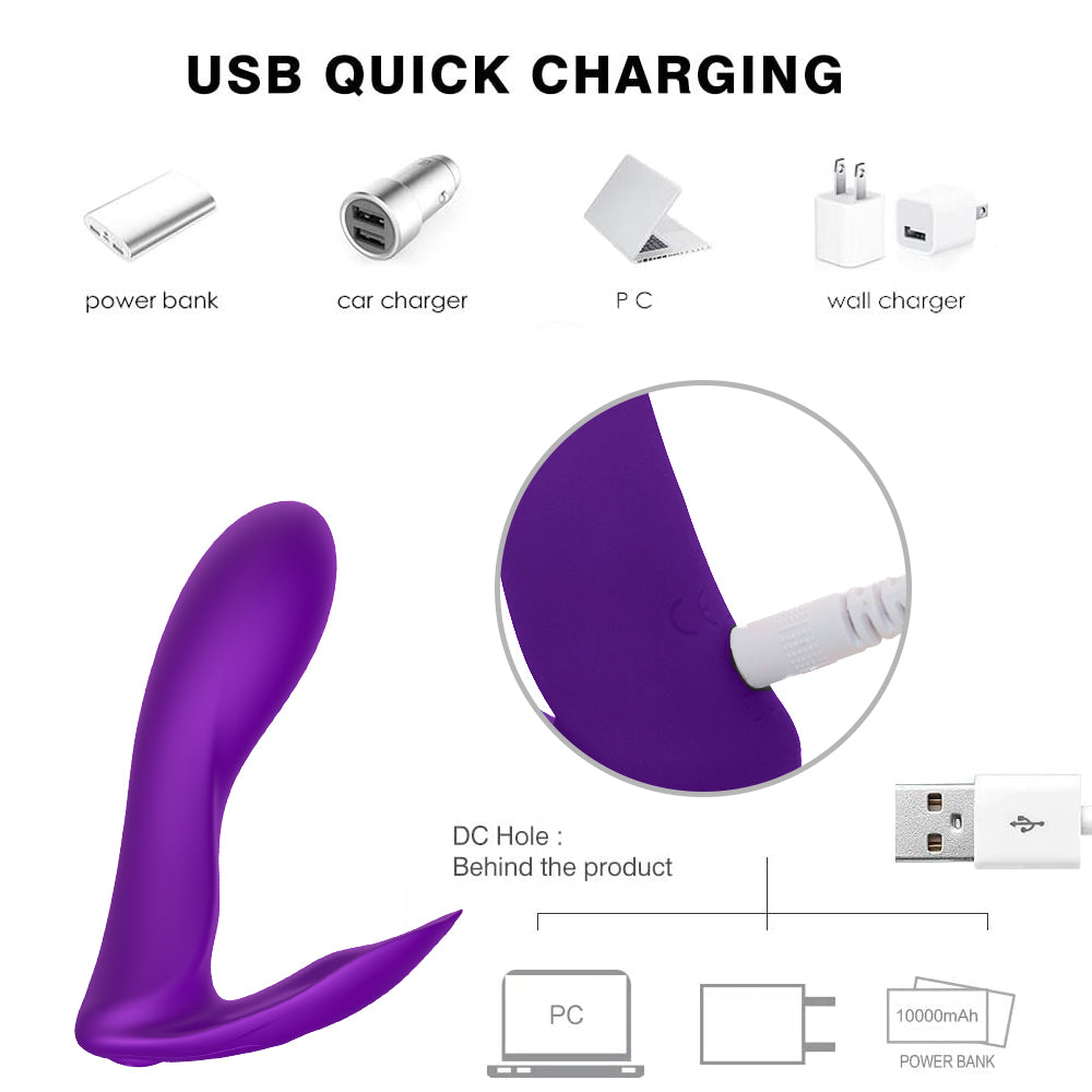 Pulsating Wearable Vibrator for Women with Thrusting Motions Vibrations Silicone Butterflies G Spot Vibrator for Couple or Solo Play Waterproof Rechargeable Remote Control