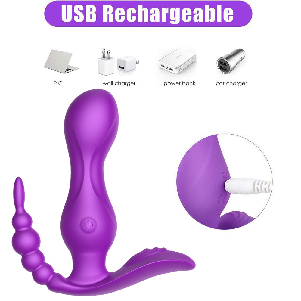 Female G Spot Vibrator Prostate Massager with 8 Vibration Modes Prostate Stimulator P-spot Testicles Perineum Stimulation Wireless Remote Anal Sex Toy