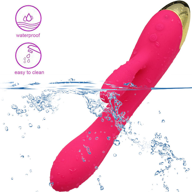 Rechargeable G Spot Rabbit Vibrator Adult Sex Toys Waterproof Personal Dildo Vibrator Clit Stimulator 10 Vibration Modes Quiet Dual Motor for Women