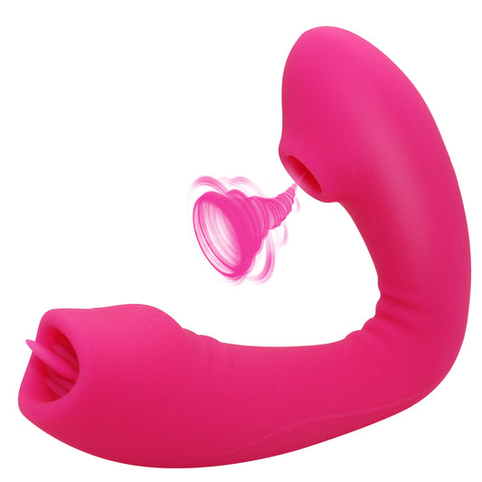 Sucking Vibrator with Sucking Intensities Vibration Modes for Beginner Waterproof Clitoral Stimulator Silicone G Spot Vibrator Rechargeable Clit Sucker for Dual Stimulation