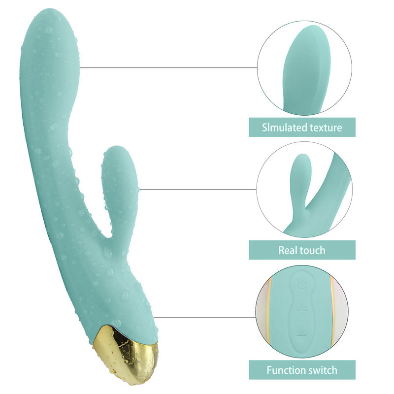 Rechargeable G Spot Rabbit Vibrator Adult Sex Toys Waterproof Personal Dildo Vibrator Clit Stimulator 10 Vibration Modes Quiet Dual Motor for Women