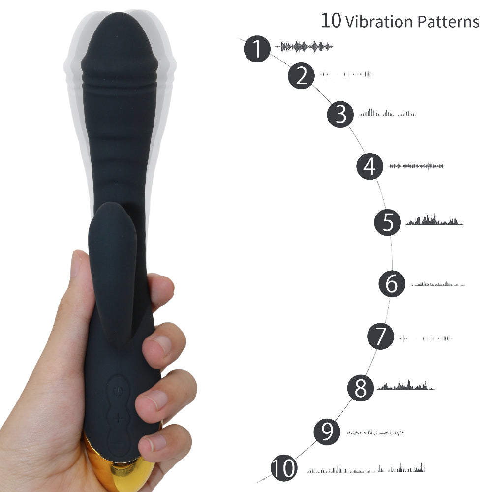 Rechargeable Thrusting Sucking Rabbit Vibrator for Women Waterproof G Spot Vibrator Clitoral Sucker Soft Silicone Sex Vibrator for Her