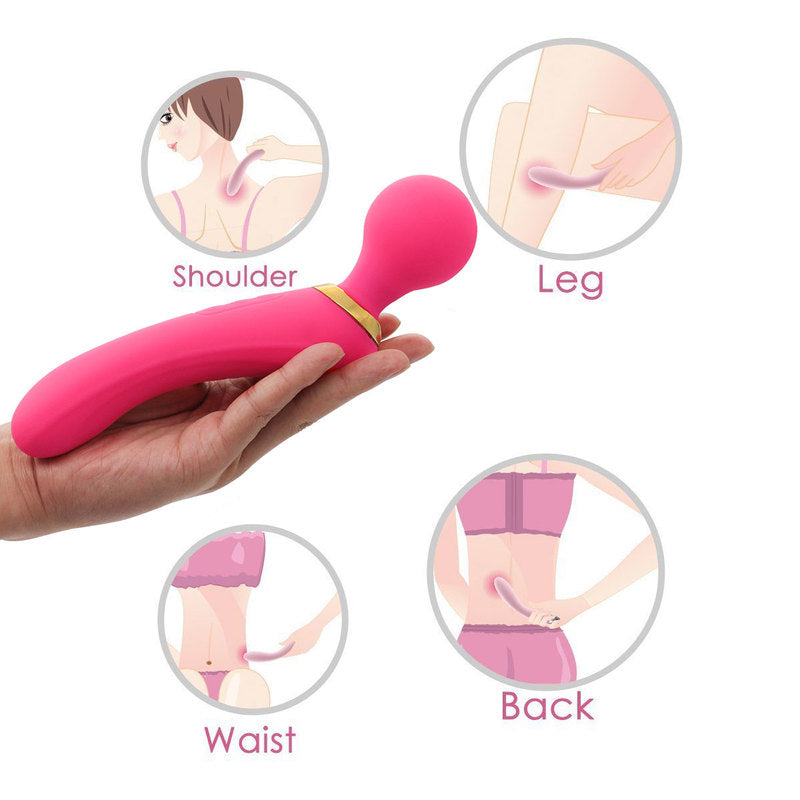 Personal Wand Vibrator with 3 Powerful Speeds 10 Vibration Modes for Men and Women Handheld Realistic Vibrator Adult Sex Toy for Full Body Massage Rechargeable Cordless