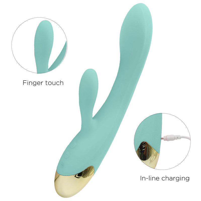 Rechargeable G Spot Rabbit Vibrator Adult Sex Toys Waterproof Personal Dildo Vibrator Clit Stimulator 10 Vibration Modes Quiet Dual Motor for Women