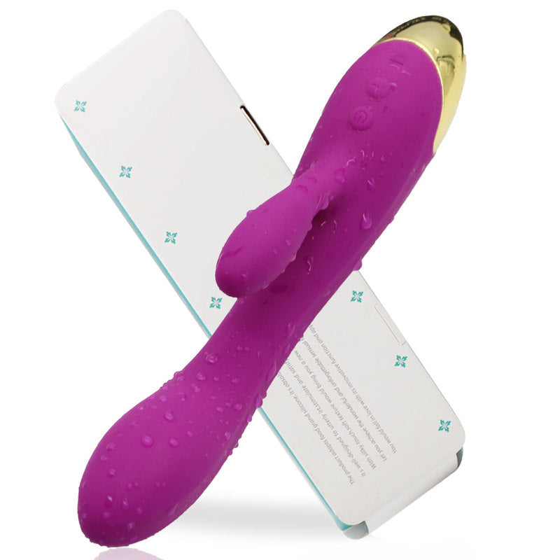 Rechargeable G Spot Rabbit Vibrator Adult Sex Toys Waterproof Personal Dildo Vibrator Clit Stimulator 10 Vibration Modes Quiet Dual Motor for Women