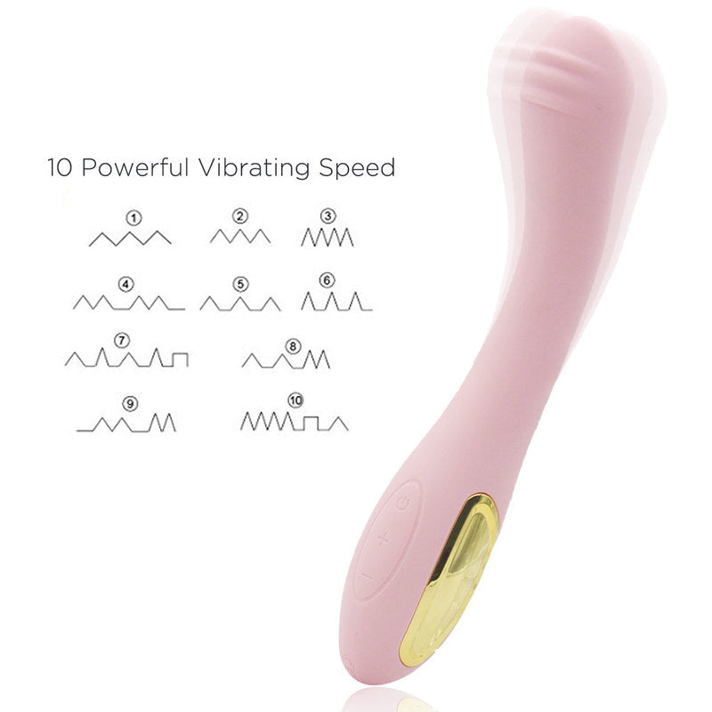 Waterproof Vibrator G Spot Vibrator for Women with 10 Strong Vibration Modes Rechargeable Personal Vibrator for Effortless Insertion Ideal Female Sex Toy for Beginners Couples