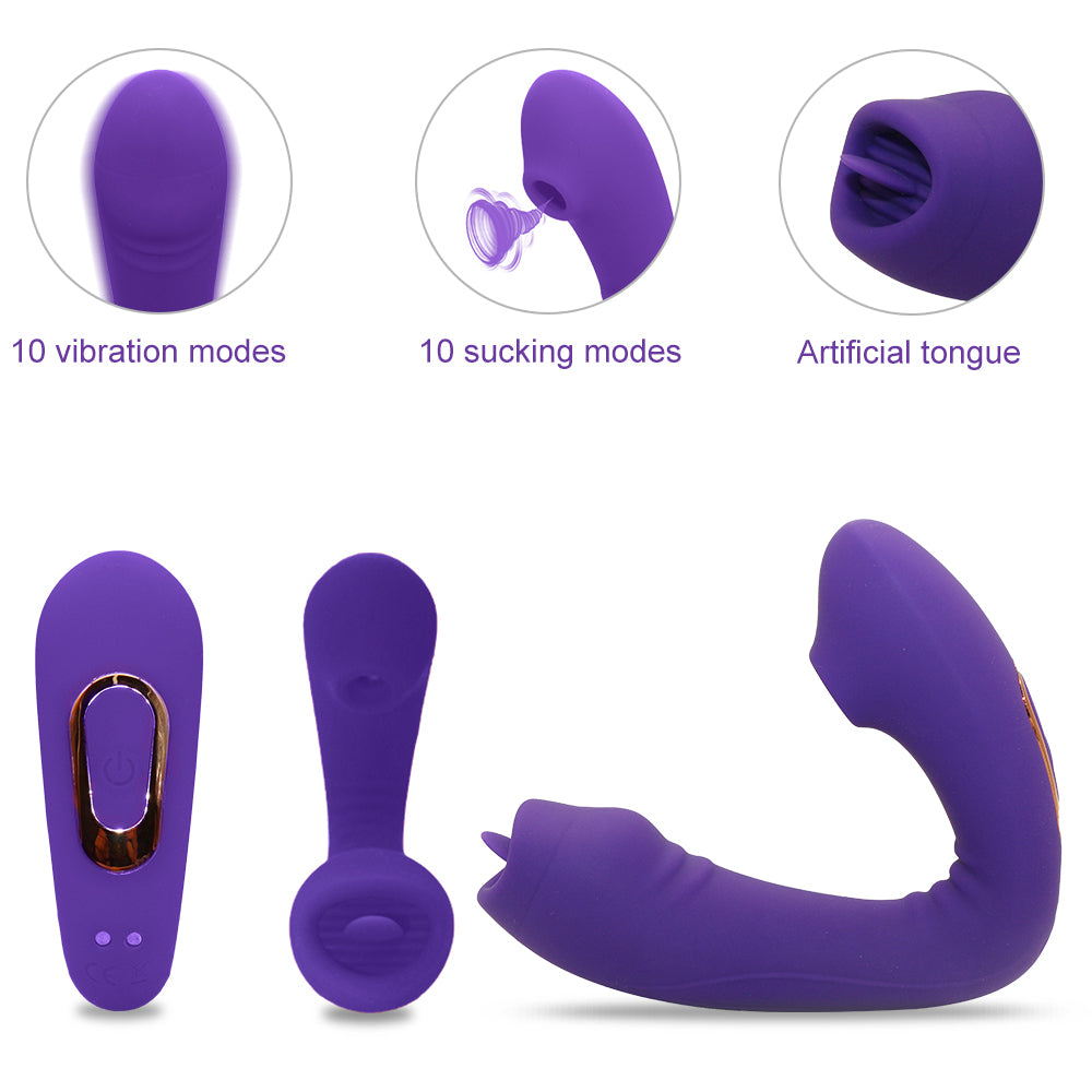 Sucking Vibrator with Sucking Intensities Vibration Modes for Beginner Waterproof Clitoral Stimulator Silicone G Spot Vibrator Rechargeable Clit Sucker for Dual Stimulation