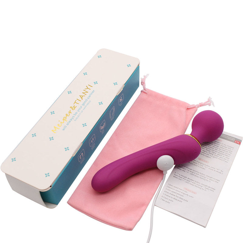 Personal Wand Vibrator with 3 Powerful Speeds 10 Vibration Modes for Men and Women Handheld Realistic Vibrator Adult Sex Toy for Full Body Massage Rechargeable Cordless