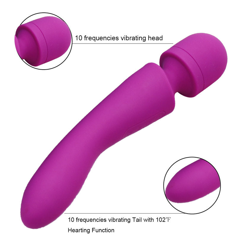 Personal Wand Electric Massager with 10 Powerful Magic Vibrations Rechargeable Handheld Back Massager Wand Massage for Deep Muscles Pain Relief