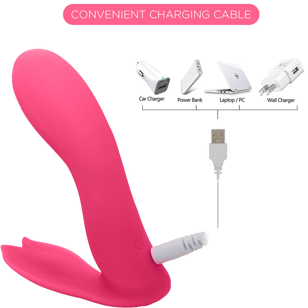 Pulsating Wearable Vibrator for Women with Thrusting Motions Vibrations Silicone Butterflies G Spot Vibrator for Couple or Solo Play Waterproof Rechargeable Remote Control