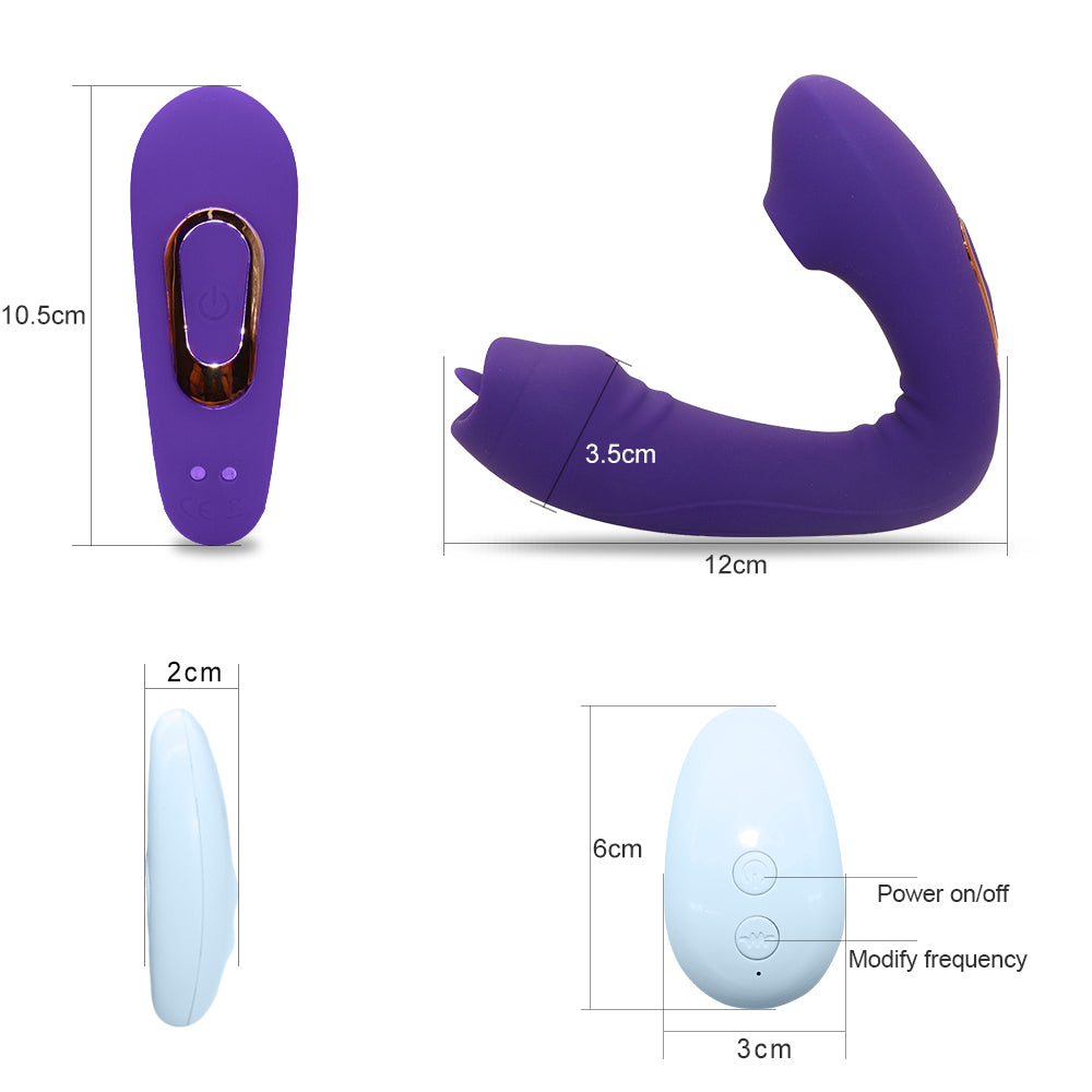 Sucking Vibrator with Sucking Intensities Vibration Modes for Beginner Waterproof Clitoral Stimulator Silicone G Spot Vibrator Rechargeable Clit Sucker for Dual Stimulation