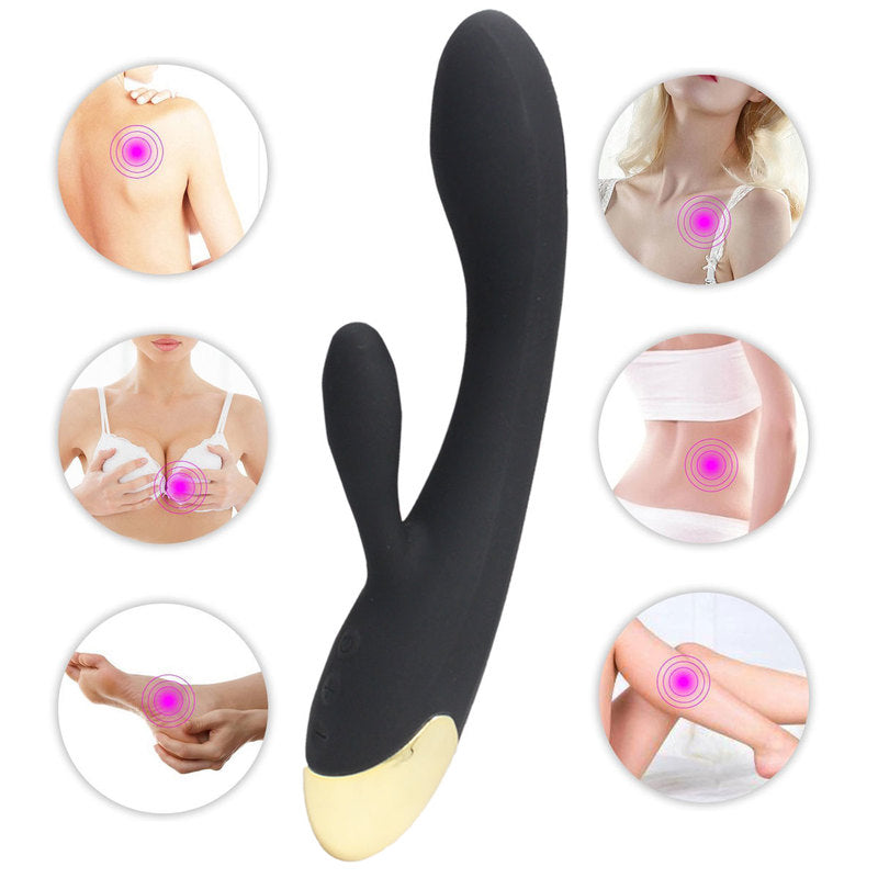 Rechargeable G Spot Rabbit Vibrator Adult Sex Toys Waterproof Personal Dildo Vibrator Clit Stimulator 10 Vibration Modes Quiet Dual Motor for Women