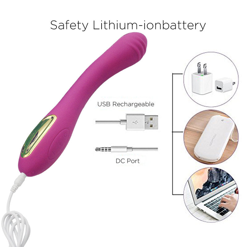 Waterproof Vibrator G Spot Vibrator for Women with 10 Strong Vibration Modes Rechargeable Personal Vibrator for Effortless Insertion Ideal Female Sex Toy for Beginners Couples