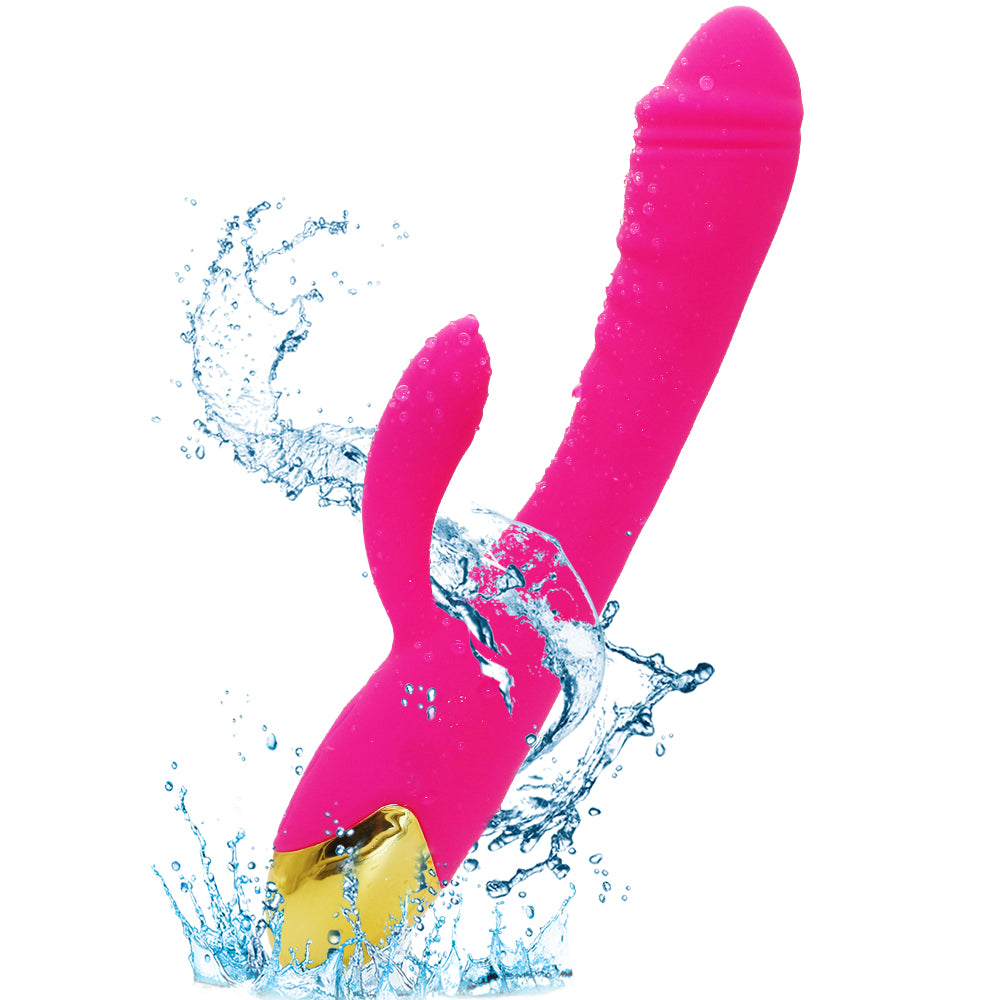 Rechargeable Thrusting Sucking Rabbit Vibrator for Women Waterproof G Spot Vibrator Clitoral Sucker Soft Silicone Sex Vibrator for Her