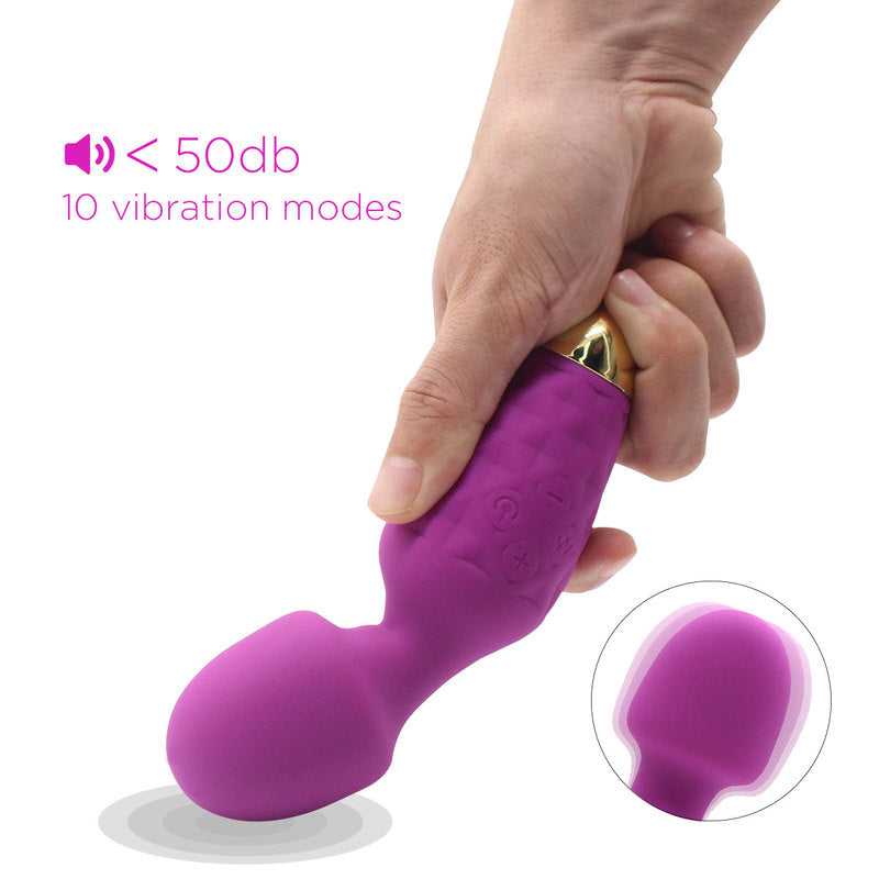 Mini Wand Massager Cordless Hand-held Vibrating Bullet Vibration Massager Shoulder and Back Body Massager