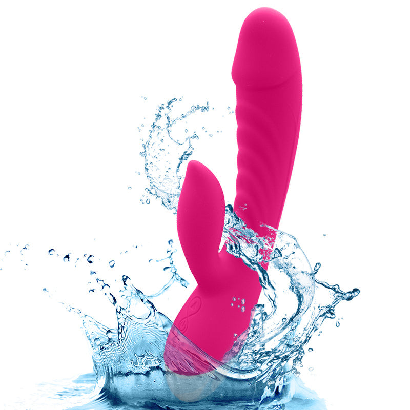 Rechargeable Thrusting Sucking Rabbit Vibrator for Women Waterproof G Spot Vibrator Clitoral Sucker Soft Silicone Purple Sex Vibrator for Her