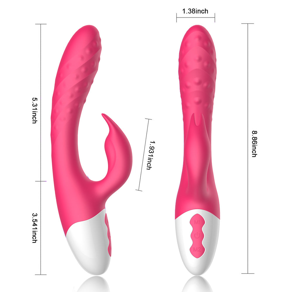 G Spot Rabbit Vibrator Adult Sex Toys with Bunny Ears for Clitoris Stimulation,Waterproof Personal Dildo Vibrator Clit Stimulator 10 Vibration Modes Quiet Dual Motor for Women Rechargeable