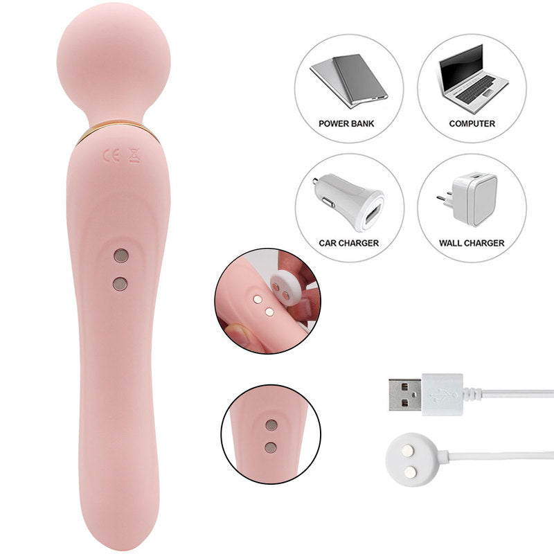 Personal Wand Vibrator with 3 Powerful Speeds 10 Vibration Modes for Men and Women Handheld Realistic Vibrator Adult Sex Toy for Full Body Massage Rechargeable Cordless