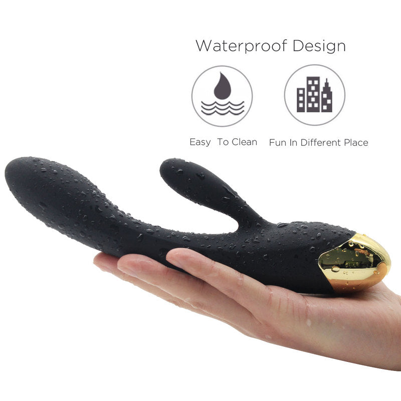 Rechargeable G Spot Rabbit Vibrator Adult Sex Toys Waterproof Personal Dildo Vibrator Clit Stimulator 10 Vibration Modes Quiet Dual Motor for Women