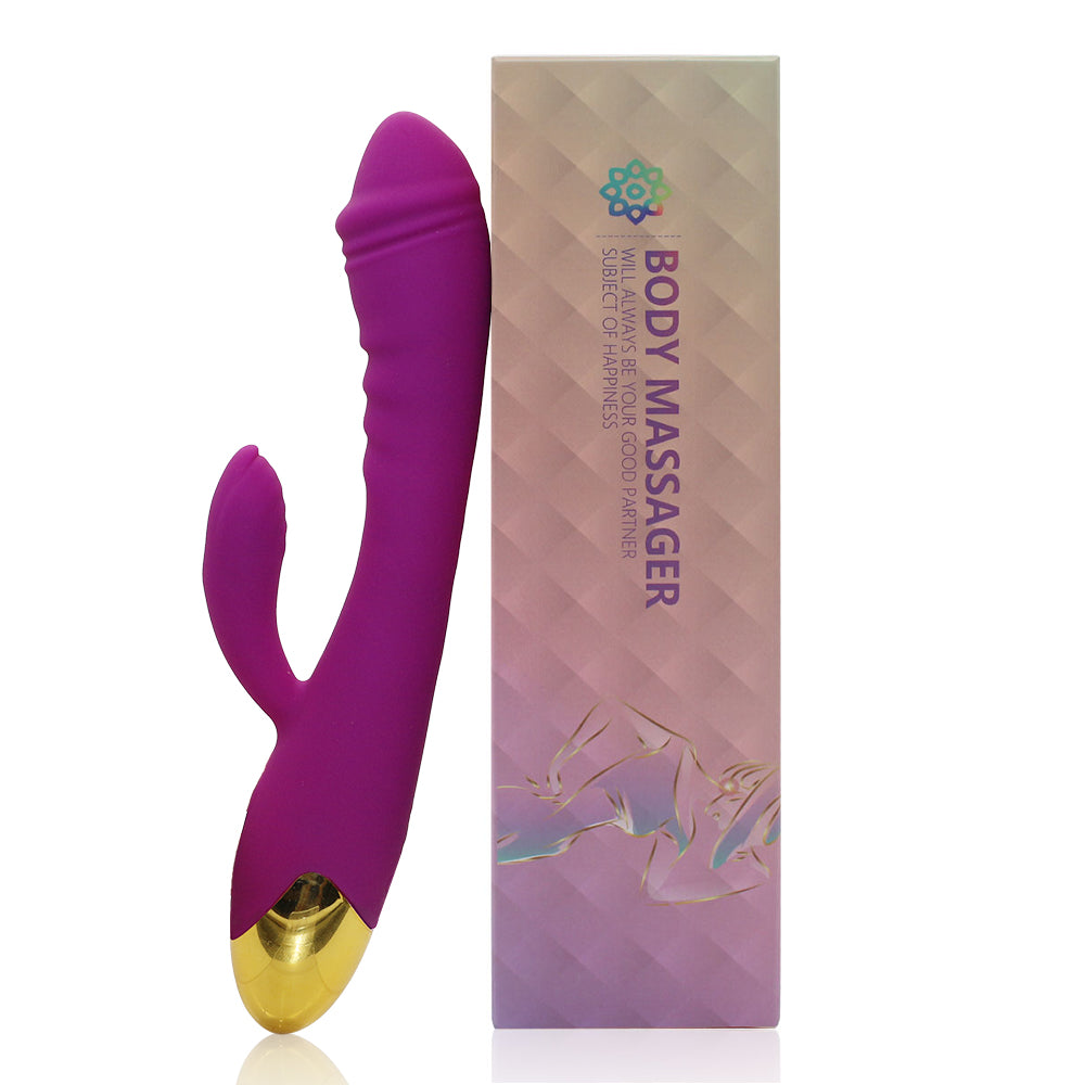 Rechargeable Thrusting Sucking Rabbit Vibrator for Women Waterproof G Spot Vibrator Clitoral Sucker Soft Silicone Sex Vibrator for Her