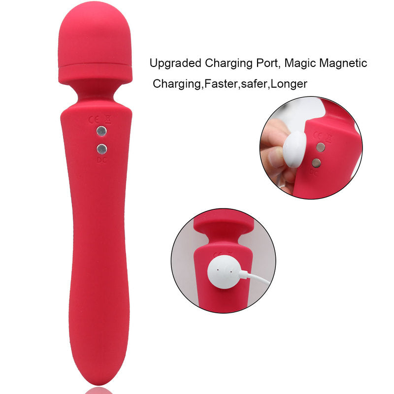 Personal Wand Electric Massager with 10 Powerful Magic Vibrations Rechargeable Handheld Back Massager Wand Massage for Deep Muscles Pain Relief