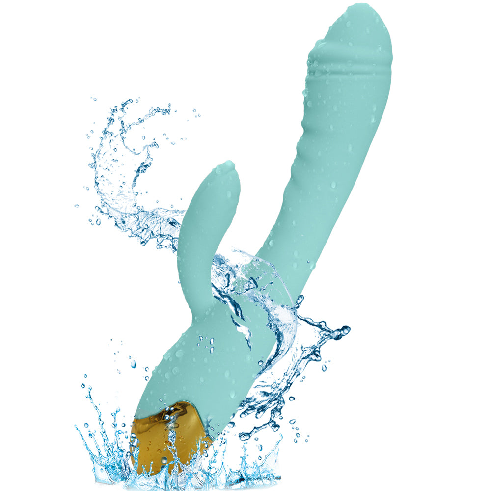 Rechargeable Thrusting Sucking Rabbit Vibrator for Women Waterproof G Spot Vibrator Clitoral Sucker Soft Silicone Sex Vibrator for Her