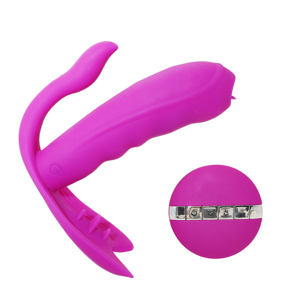 Heating Butterfly G-spot Dildo Wireless Vibrator Wearable Vibrator Sexual Health Clitoral Stimulator Vagina Massage