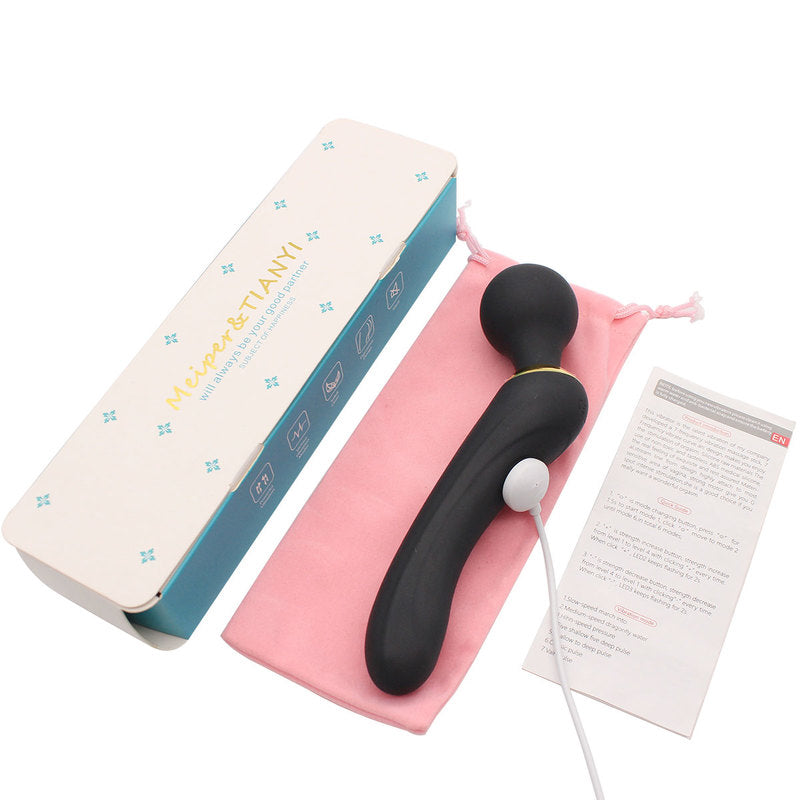 Personal Wand Vibrator with 3 Powerful Speeds 10 Vibration Modes for Men and Women Handheld Realistic Vibrator Adult Sex Toy for Full Body Massage Rechargeable Cordless