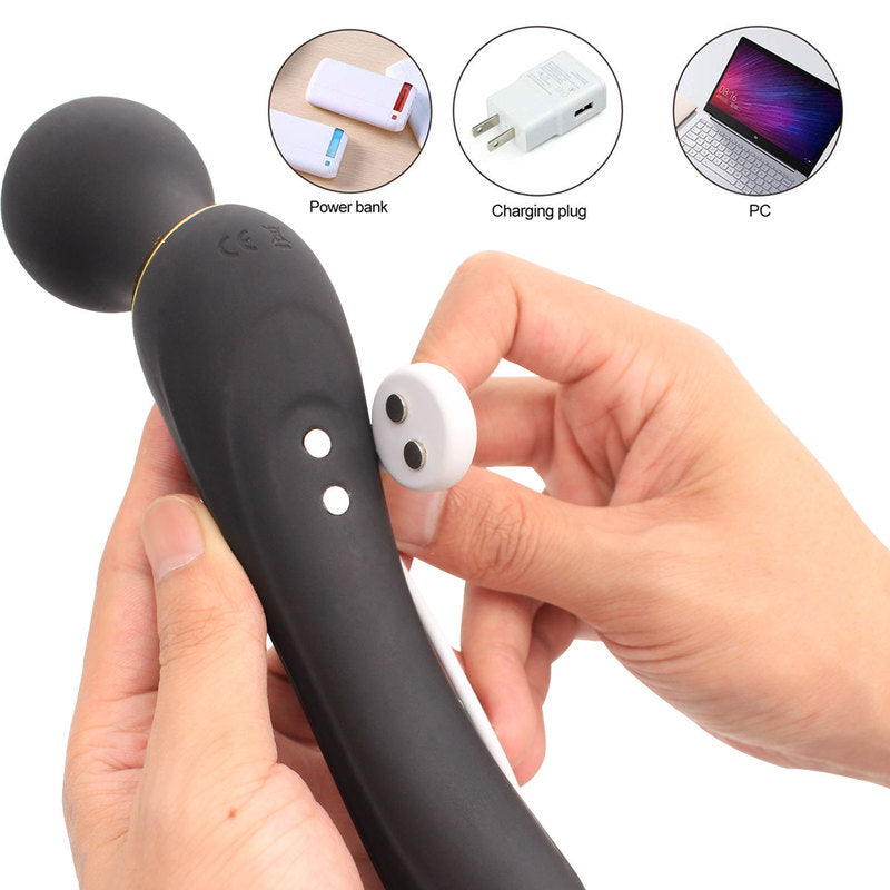 Personal Wand Vibrator with 3 Powerful Speeds 10 Vibration Modes for Men and Women Handheld Realistic Vibrator Adult Sex Toy for Full Body Massage Rechargeable Cordless