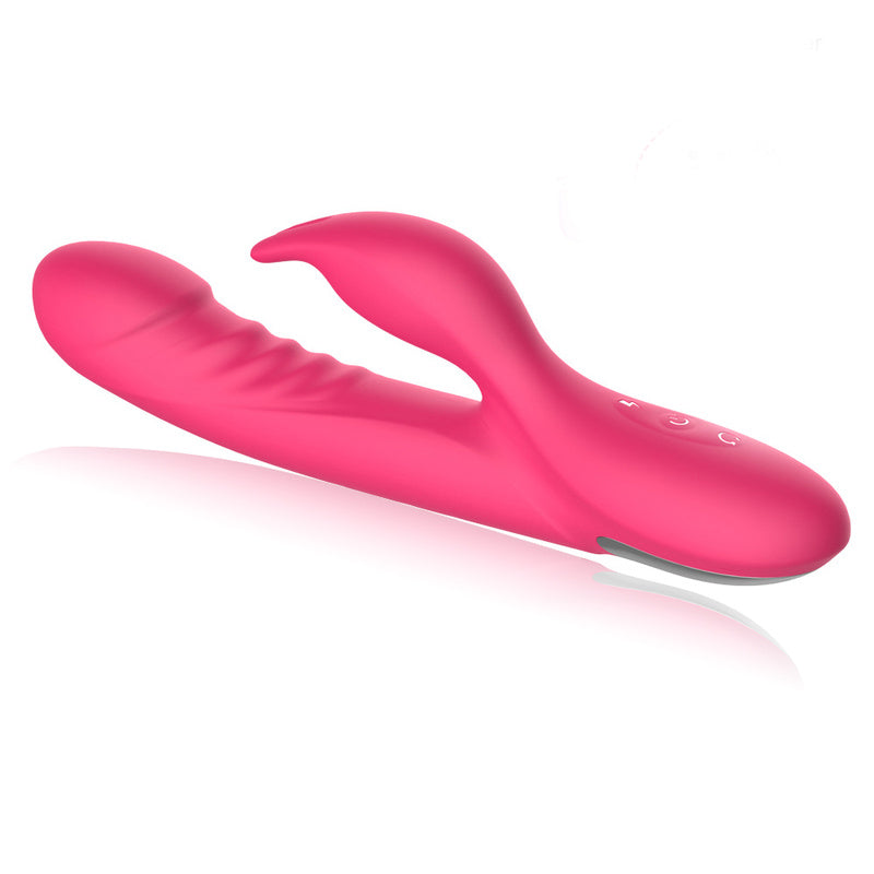 Rechargeable Thrusting Sucking Rabbit Vibrator for Women, Waterproof Rotating G Spot Vibrator Clitoral Sucker Soft Silicone Purple Rotating Sex Vibrator for Her