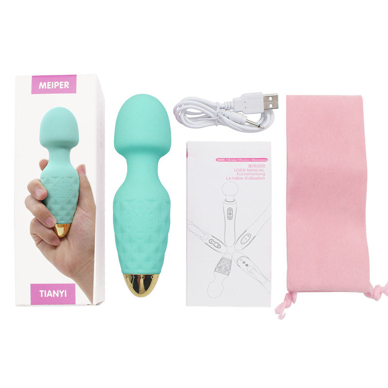 Mini Wand Massager Cordless Hand-held Vibrating Bullet Vibration Massager Shoulder and Back Body Massager