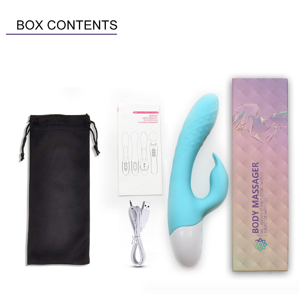 Rechargeable Rabbit Vibrator Silicone Clit Stimulator with 3 Powerful Thrusting Actions 10 Vibration Modes for G Spot Clitoris Stimulation Waterproof Dildo Vibrator Personal Adult Sex Toy for Women