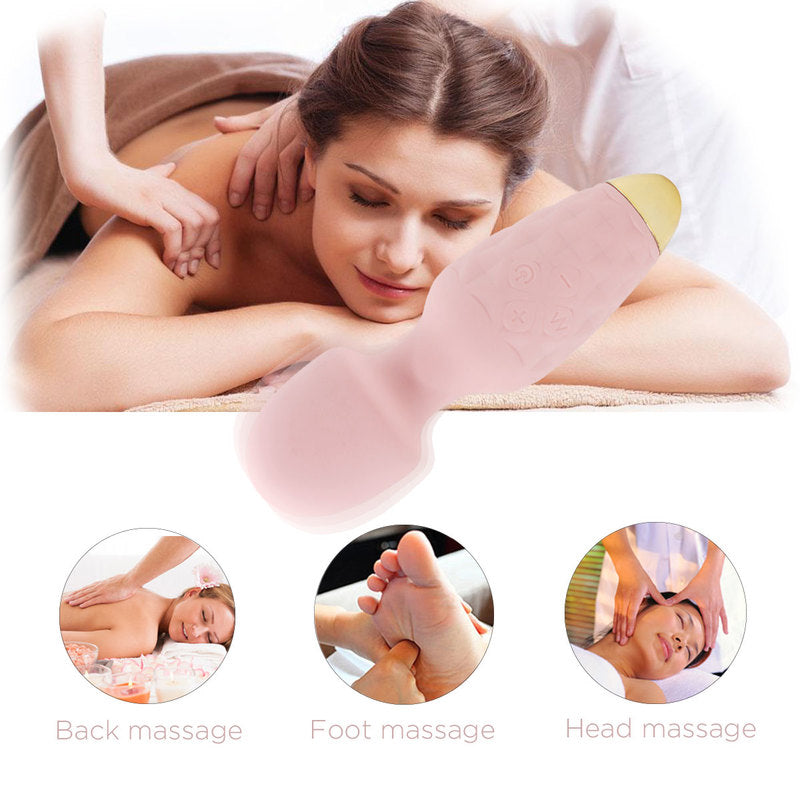 Mini Wand Massager Cordless Hand-held Vibrating Bullet Vibration Massager Shoulder and Back Body Massager