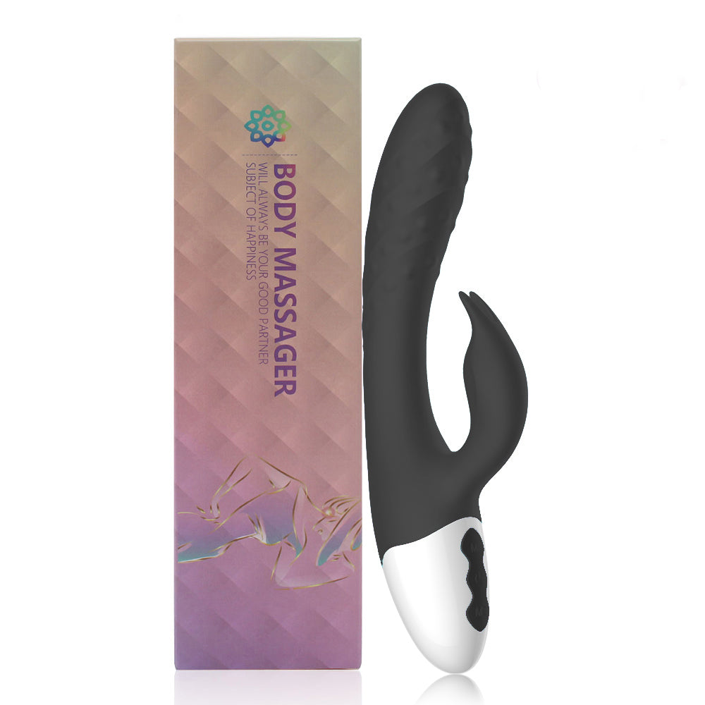 Rechargeable Rabbit Vibrator Silicone Clit Stimulator with 3 Powerful Thrusting Actions 10 Vibration Modes for G Spot Clitoris Stimulation Waterproof Dildo Vibrator Personal Adult Sex Toy for Women