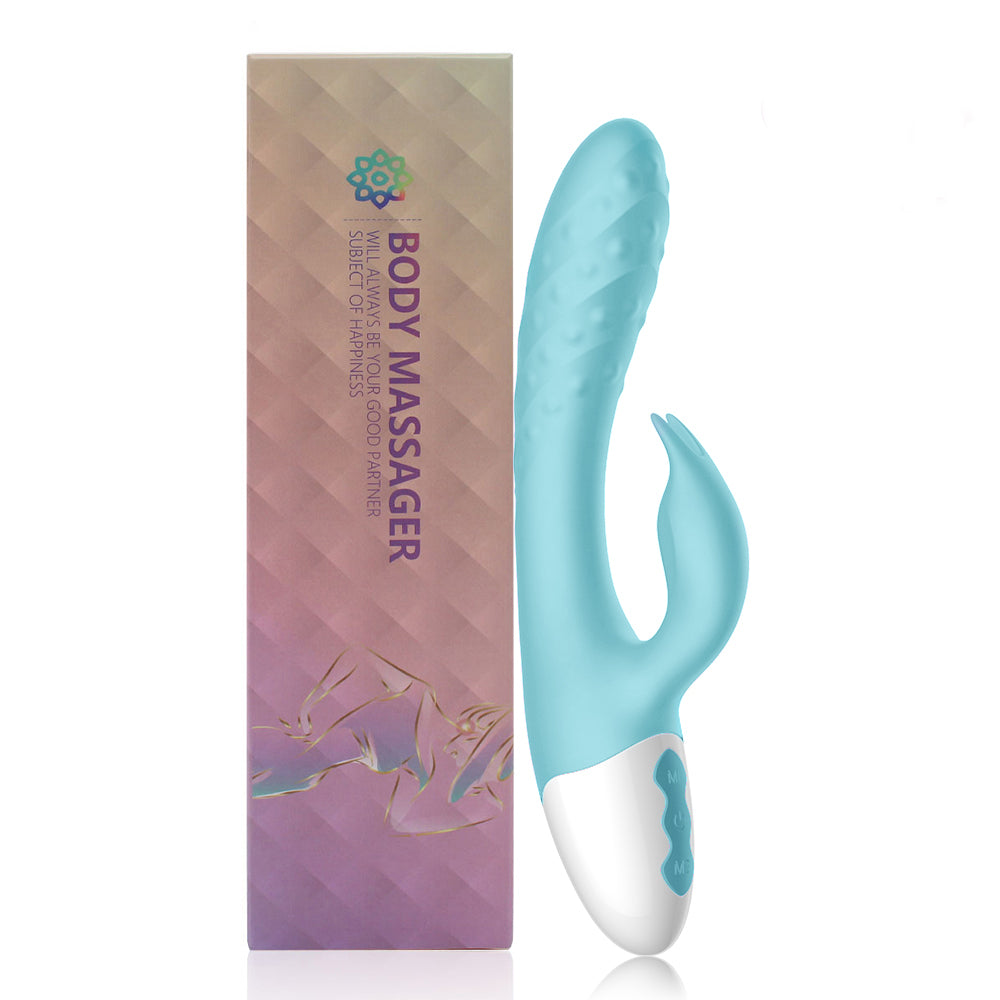 Rechargeable Rabbit Vibrator Silicone Clit Stimulator with 3 Powerful Thrusting Actions 10 Vibration Modes for G Spot Clitoris Stimulation Waterproof Dildo Vibrator Personal Adult Sex Toy for Women